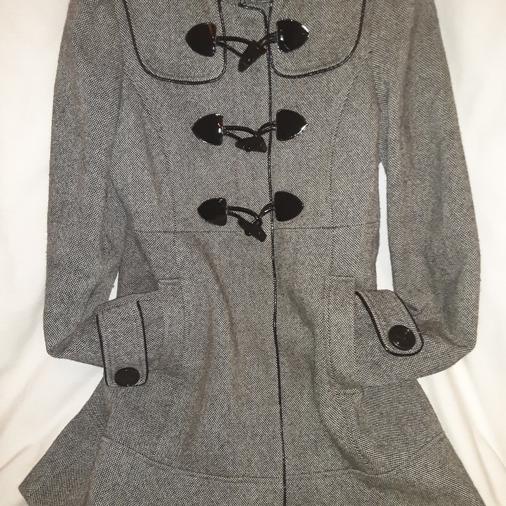 Guess, Girl's, Preteen's, Black/White, Tweed Coat, Size S